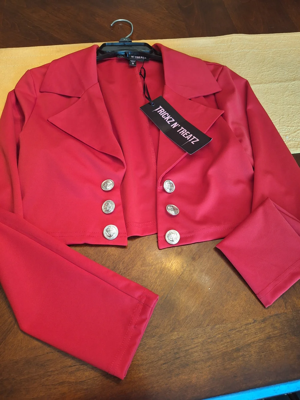 NWT Dolls Kill Red Cropped Double-Button Blazer S